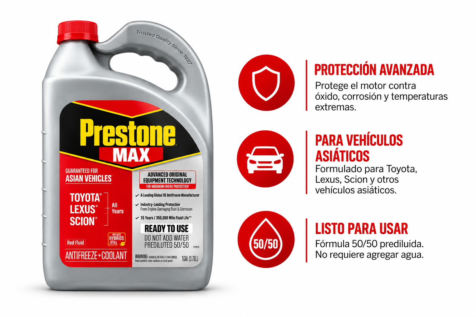 Prestone MAX Anticongelante + Refrigerante - Imagen 2