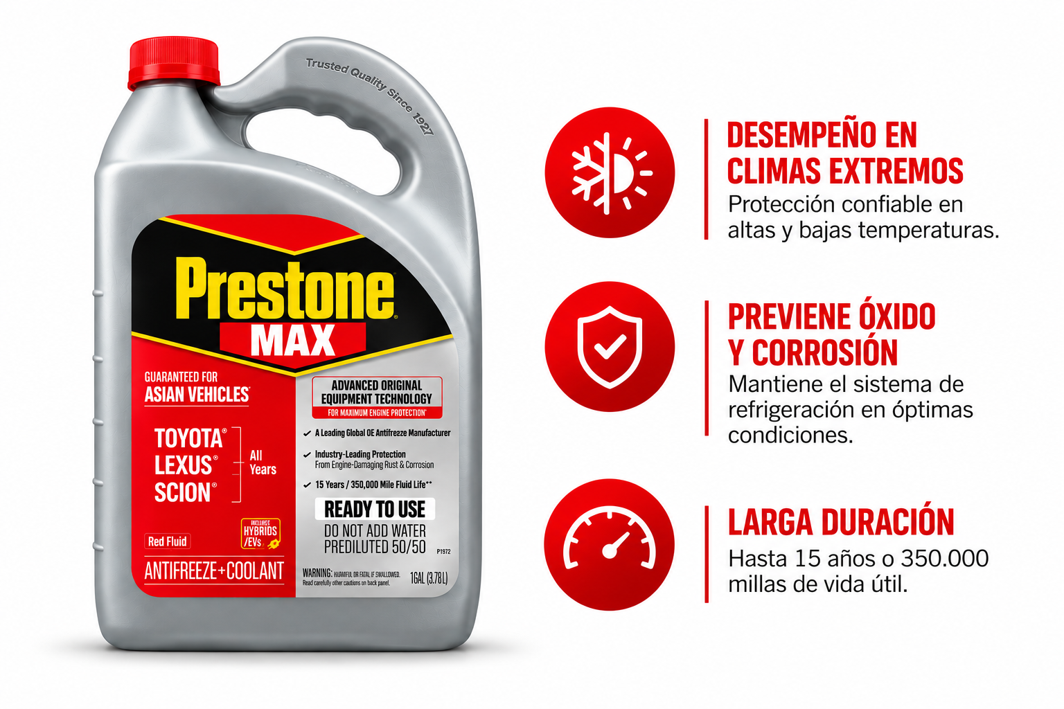 Prestone MAX Anticongelante + Refrigerante - Imagen 3